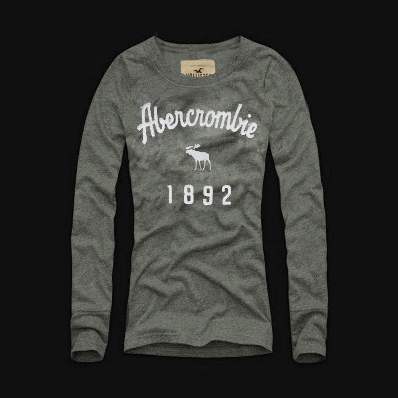 Abercrombie Fitch Mujeres De Cuello Redondo Largo Remera AF8128